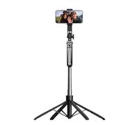 Selfie Stick Tripod, Four-Leg Support Selfie Stick with Remote, Extendable Cell Phone Holder and Camera Stand for Travel, Recording, Video, and Picture Taking