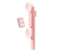 Selfie Stick Tripod with Light, Phone Tripod Holder, Multifunctional Cell Phone Stand, Extendable Tripod with Wireless Remote for Selfies, Live Streaming, Makeup, Adjustable Light