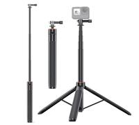 Selfie Stick Trípode para Go Pro 10 9 8 7, 54 Pulgadas de Soporte de Trípode Extensible, con Tornillo de 1/4 de Pulgada, para Osmo Action e One R y Más