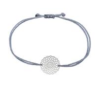 Selfmade Jewelry Pulsera Mandala Flor De La Vida, Estilo Boho, Hecha A Mano, Incluye Embalaje De Regalo Para Mujer (Gris-Plata, Tamaño Ajustable)