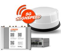 Selfsat mobile 5g/4g lte router mwr 5550 con wlan y gps incl. antena de techo 5g blanca