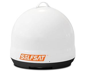 Selfsat Snipe Mobil Camp Direct - Antena de satélite portátil, color blanco | Sistema satélite portátil 4K con cubierta protectora integrada, solución de un cable y alineación rápida para la autocaravana