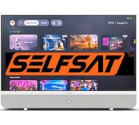 SELFSAT Streaming Display MSD 27 Blanco con Google TV, Pantalla Full HD 27 Pulgadas, Batería Integrada, Barra de Sonido 2x15W, Compatible con Netflix, Youtube, Prime Video, Disney+