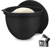 SelfTek Forro de Silicona para Batidora Kitchenaid - Cuenco para Mezclar con Tapa para Tazón Mezclador Kitchenaid de 4,8 L (5 Qt)，Tazón para Mezclar Protector para Tazón para Masa(Negro)