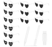 SelfTek Paquete de 10 lentes de sol con forma de corazón, vintage, retro, ojo de gato, gafas de amor, paquete múltiple, gafas modernas para mujeres y despedidas de soltera, Paquete de 12 unidades