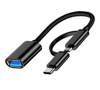 SELIACR Adaptador USB C/Micro a USB 3.0, Convertidor USB C a USB, Cable Adaptador Micro a USB OTG Compatible con Samsung Galaxy Android Google Huawei PC iMac