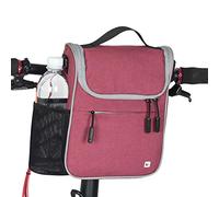 Selighting - Bolsa de Manillar para Bicicleta de montaña Impermeable con Funda de Lluvia y Bandolera, para Ciclismo, Color Rosa