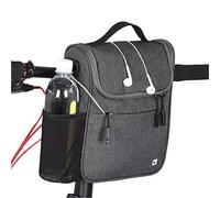Selighting - Bolsa de Manillar para Bicicleta de montaña Impermeable con Funda de Lluvia y Correa para Ciclismo (Gris Oscuro)