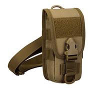 Selighting Bolsa Tactica Grande Funda Móvil MOLLE Táctico Riñonera Smartphone Funda Multifunción para Teléfono hasta 5.8" para Correr Senderismo Camping Caza (Marrón)