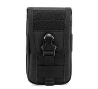 Selighting Bolsa Tactica Grande Funda Móvil MOLLE Táctico Riñonera Smartphone Funda Multifunción para Teléfono hasta 5.8" para Correr Senderismo Camping Caza (Negro-2)