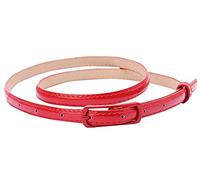 Selighting Cinturón de cuero para mujer Cinturón estrecho de mujer PU para vestidos, rojo, Talla única
