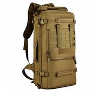 Selighting Mochila Militar 50L Mochila de Asalto Multifuncional Mochila para Viajar en Cabina Gran Bolsas de Gimnasia Hombre Bolsa de Deporte Viaje y Equipaje para Caza Camping Senderismo (Marrón-55L)