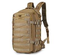Selighting Mochila Militar Táctica 25L, Mochila de Ejército Repelente al Agua, Mochila Casual para la Escuela, Viajes, Senderismo, Camping y Trekking Marrón