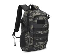 Selighting Mochila Táctica Militar 12L/20L Mochilas Hombres Molle Asalto para Estudiantes Adulto para Camping Senderismo Caza Trekking Casual Diario Escuela (#20L-Camuflaje Negro)