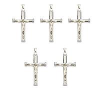 SELiLe 5 colgantes de cruz de 40 x 65 mm, para hacer joyas hechas a mano, para hacer joyas, talla única, como se describe, como se describe