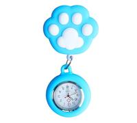 SELiLe Reloj de enfermera con patas de gatito adorables para una gestión precisa del tiempo en hospitales, perfecto para clínicas y centros de enfermería, reloj de enfermera, azul