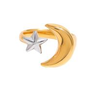 SELiLe Robusto acero inoxidable luna y anillos de estrella que proporcionan comodidad y característica resistente a la alergia para un regalo único