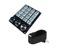 SELiLe Teclado macro portátil de 16 teclas con diales programables para controles avanzados de juegos y teclados de gestión multimedia