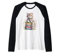Selkirk Rex Bookworm Flowers Book Reading Books Camiseta Manga Raglan