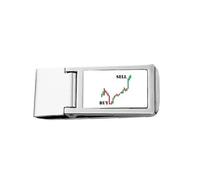 Sell High Buy - Cartera de bolsillo con clip para dinero, color rojo