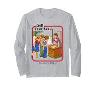 Sell Your Soul Sarcastic Retro Vintage Funny Adult Humor Manga Larga