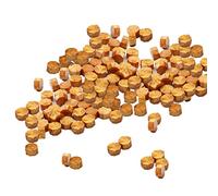 Sellado de perlas de cera,Cera de sellado octogonal,Derretir cera de sellado,Ceras adhesivas,Vintage,Sello,Decoración,Cuchara de cera,Manualidades,Letras(Oro vintage,100 piezas)