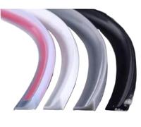 Sellado en el Borde de la Ducha de Silicona, Collapsible Silicone Shower Threshold Water Dam Seal Strip Multicolor Multiple Sizes(Clear,300cm/118 Inch)