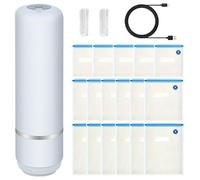 Sellador al vacío de alimentos, herramienta de 15 bolsas reutilizables, máquina selladora al vacío de alimentos, para estudiantes familiares, adultos, hombres, mujeres, hogar, cocina, tienda interior