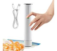 Sellador al vacío de mano, para alimentos, mini palo de vapor eléctrico, mini sellador al vacío de mano, máquina de sellado de alimentos recargable portátil para bolsas de almacenamiento y Sous Vide