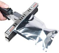 Sellador al vacío de mano para bolsas de papel kraft de papel de aluminio de Mylar, sellador de crimpado térmico de doble cara para conservación de alimentos