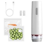 Sellador al vacío de mano recargable por radio y 30 divisiones reciclables para conservar constantemente los alimentos, reducción de residuos y reservas de radio