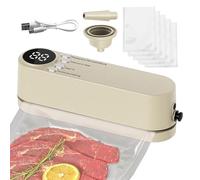 Sellador al vacío inalámbrico, sellador de bolsas de mano, ahorro de alimentos, herramienta de conservación de verduras, máquina de sellado con fuerte succión para aperitivos de carne en polvo