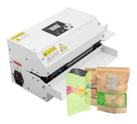 Sellador automático de banda continua, control digital de temperatura, sellado térmico de 50 a 200 °C, velocidad de sellado de 6 m/min para uso comercial, solución eficiente de sellado de bolsas