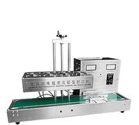 Sellador automático de láminas de inducción, máquina de sellado de banda continua para bolsas y botellas de plástico, equipo de sellado de tapas industriales