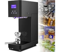Sellador comercial de latas de soda, máquina semiautomática de envasado al vacío para recipientes de vidrio y plástico, pantalla LED, sellado eficiente con función de contador