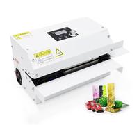 Sellador continuo automático, sellador térmico de rodillo de 300 W, velocidad 6 m/min máximo, temperatura ajustable de 50 a 200 °C, panel de fácil operación, para bolsas de plástico, bolsas de papel
