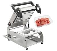 Sellador de bandejas a presión de mano comercial, máquina de sellado térmico manual, con control de temperatura, 7 ~ 8 veces/minuto para verduras, frutas, carne, pescado para carne y alimentos