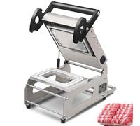 Sellador De Bandejas De Alimentos De Acero Inoxidable, Máquina De Sellado Térmico Semiautomática, 7-8 Veces Por Minuto, Para Restaurantes Y Comida Para Llevar(20 * 14cm/7.9 * 5.5in)