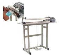 Sellador de bolsas de plástico con pedal de pie con ancho de sellado de 0,6 mm y potencia de 850 W, máquina 2 en 1 para película de aluminio y bolsas de plástico