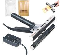 Sellador de bolsas de sellado térmico, máquina de sellado manual con calefacción de doble cara, longitud de sellado de 200 mm, 7 ajustes de temperatura para papel de aluminio, papel kraft, bolsas de