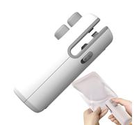 Sellador de bolsas portátil, pequeño resellable y cortador, 3,86 x 1,38 x 1,73 pulgadas, herramienta de embalaje de alimentos, máquina de sellado al vacío para chips, aperitivos y almacenamiento de