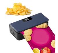 Sellador de bolsas recargable, máquina selladora térmica con pantalla LED, 6 engranajes, ajustable, portátil, con cortador para aperitivos, patatas fritas, bolsas de almacenamiento de alimentos