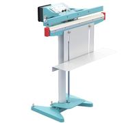 Sellador de calor comercial del pedal 350m m, máquina de sellado de bolsas industriales con estante de almacenamiento, cuerpo de aluminio durable para bolsas de PE Kraft, equipo de embalaje resistente
