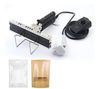 Sellador de crimpado de mano, sellador térmico portátil para bolsas de Mylar, temperatura ajustable de 0 a 300 °C, ancho de sellado de 15 mm, longitud de sellado de 200 a 400 mm