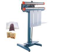 Sellador de impulso de pedal, máquina selladora térmica comercial, cierre de sellado de bolsas de 350 mm, 450 mm, 650 mm, ancho de sellado de 8 mm, calefacción de doble cara, for sellar bolsas de PVC