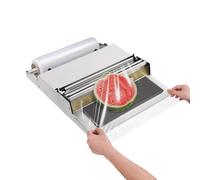 Sellador de película adhesiva con corte de alta temperatura, máquina de envoltura de alimentos ajustable, herramienta dispensadora de mano para cocina, se adapta a rollos de 45 cm y menos