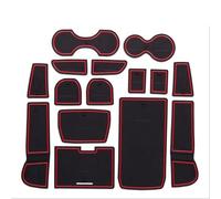 Sellador de Puertas Alfombrilla Antideslizante Ranura para Puerta Coche Cajas Almacenamiento Vasos Agua 15 Uds para Acura RDX 2013-2016(Rojo)