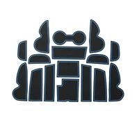 Sellador de Puertas Alfombrilla Antideslizante Ranura Puerta Coche Cajas Almacenamiento Vasos Agua 16 Uds para Hyundai Ix35 2009-2015(BLU)