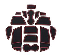 Sellador de Puertas Alfombrilla Antideslizante Ranura Puerta Coche Cajas Almacenamiento Vasos Agua para Ford para Focus 3 MK3 2011-2014 Pre-Facelift ST RS(Rojo)