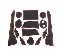 Sellador de Puertas Pegatinas Decorativas Goma Antideslizantes para Portavasos Almohadillas Hueco Puerta Coche para C-HR 2016-2020(Rojo)